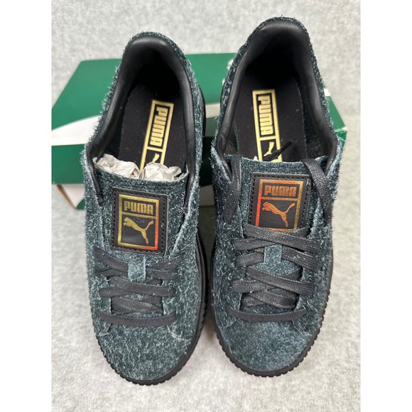 Puma Suede Platform Elemental Casual Sneakers Black Gold Women's Size 6 - Picture 2 of 8